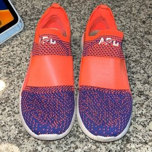 Women’s APL sneakers size 6. Orange and blue.